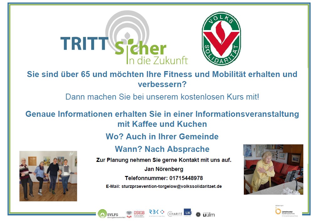 „Trittsicher in die Zukunft“: fit und mobil bis ins hohe Alter